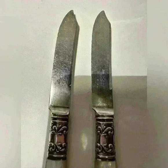 American Cutlery Co. Mother Of Pearl Handle Fruit Knives - Set of 2 - 6” - Picture 2 of 5